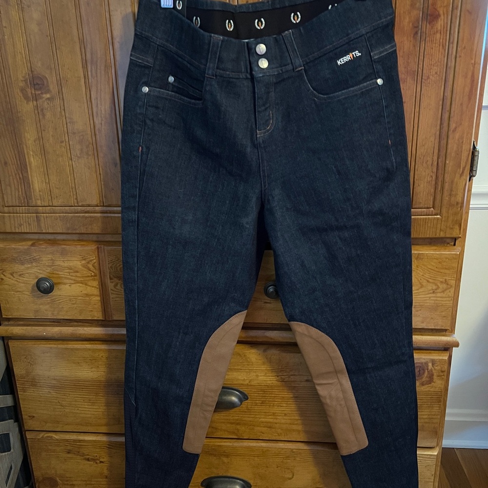 Kerrits Women's Navy and Brown Jeans